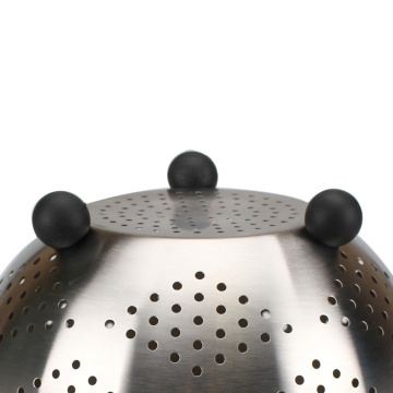 Stainless Steel Deep Colander Fruit Sieve With Feet