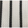 Black and white striped crepe fabric