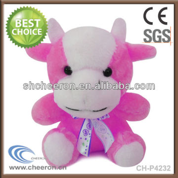 Promotion gift plush pink cow