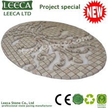 Oval pattern plaza granite paving stone