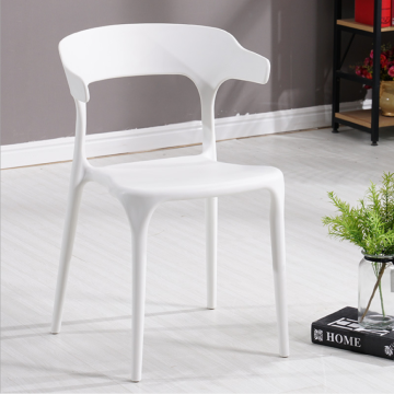 Backrest hollow out stacking plastic chair