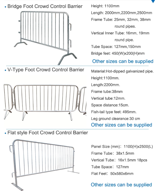 Crowd Control Barrier Fence