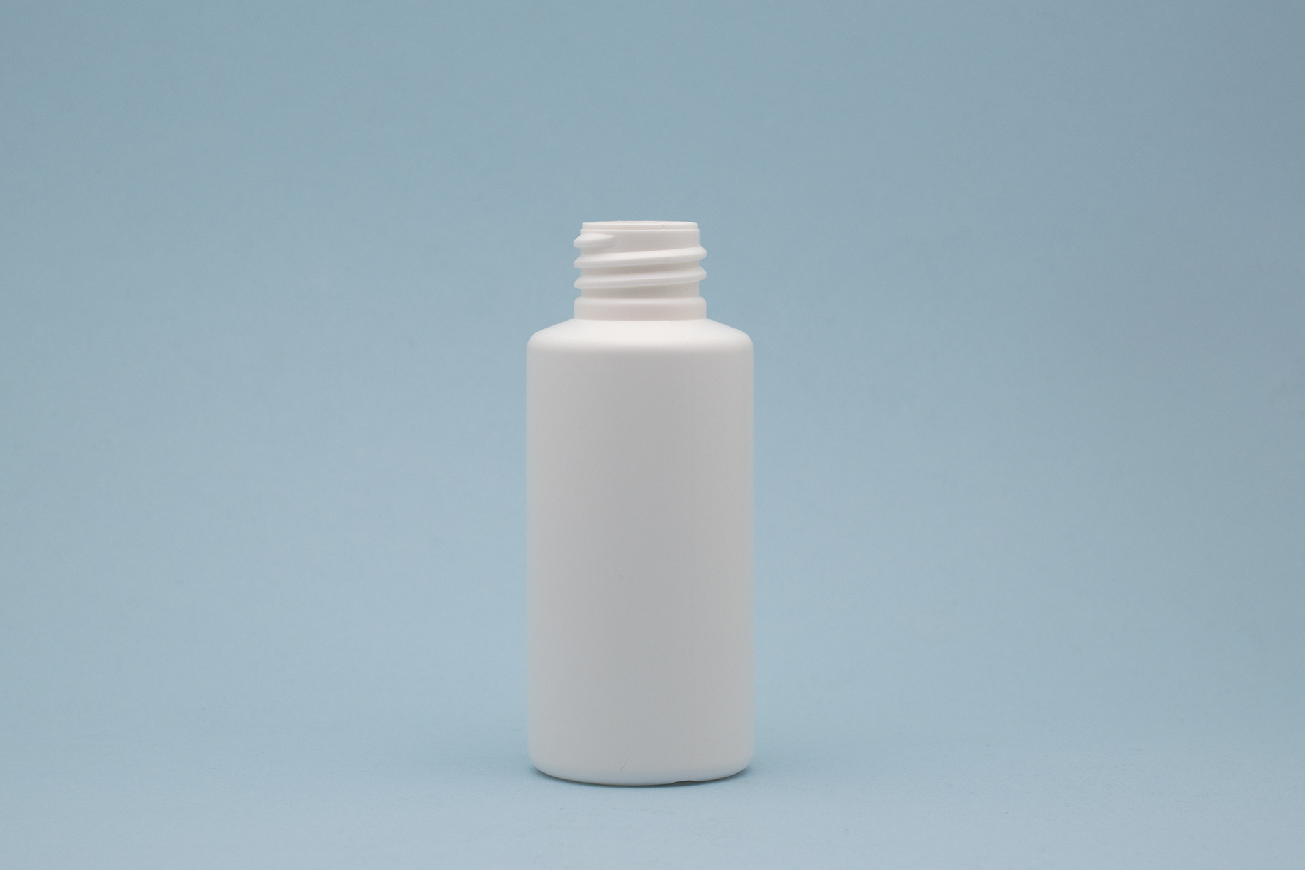 زجاجات أسطوانية بلاستيكية HDPE بيضاء سعة 50 مل مع رقبة 20/410 50 ML White HDPE Plastic Cylinder Bottles with 20/410 neck