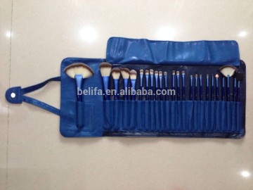 24pcs blue handle cosmetic brush set