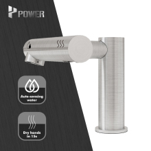 Innovation Stainless Steel 2-in-1 Sensor Bathroom Sink Tap with Hand Dryer