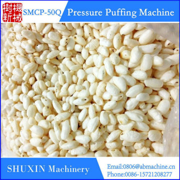 Rice puffing mahine with high capacity puffing machine