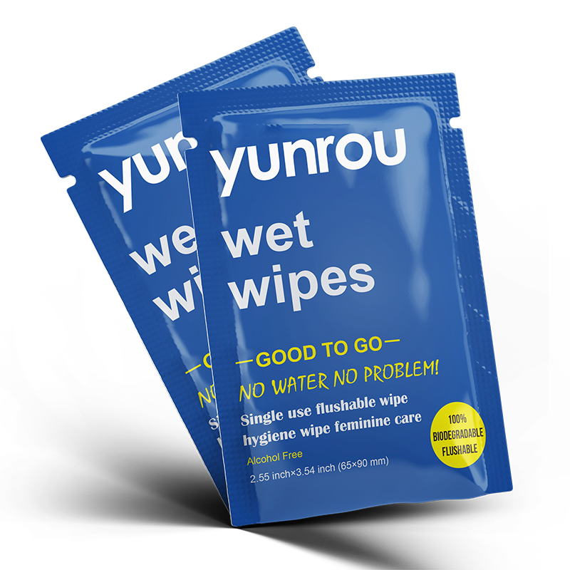 Soft And Tender Biodegradable Flushable feminine care Household Wet Wipes with individual packing