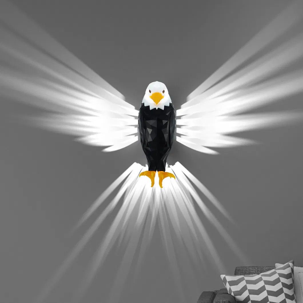 Elegant Eagle Wing Decorative Wall Light with Remote Control