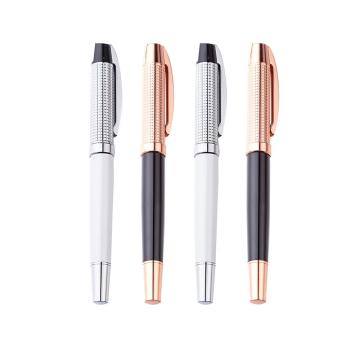 China Factory Wholesale Heavy Metal Roller Pen Gold Pen With Pattern Signature Roller Ball Pen