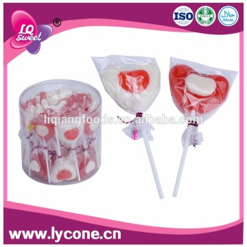 Bottle Packing Hard Candy Handmade Heart Shape Lollipop