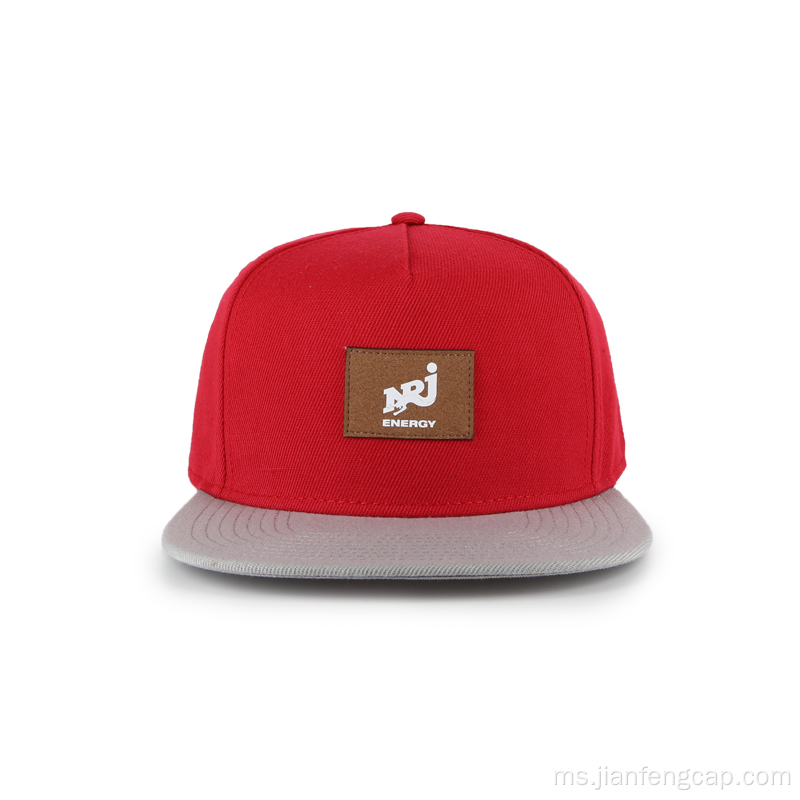 Topi snapback bulu panel akrilik 5 panel