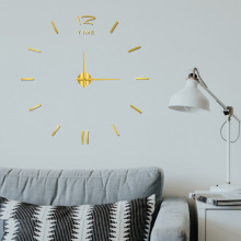 Minimalist Frameless Wall Sticker Numbers & Large Decorative Clock