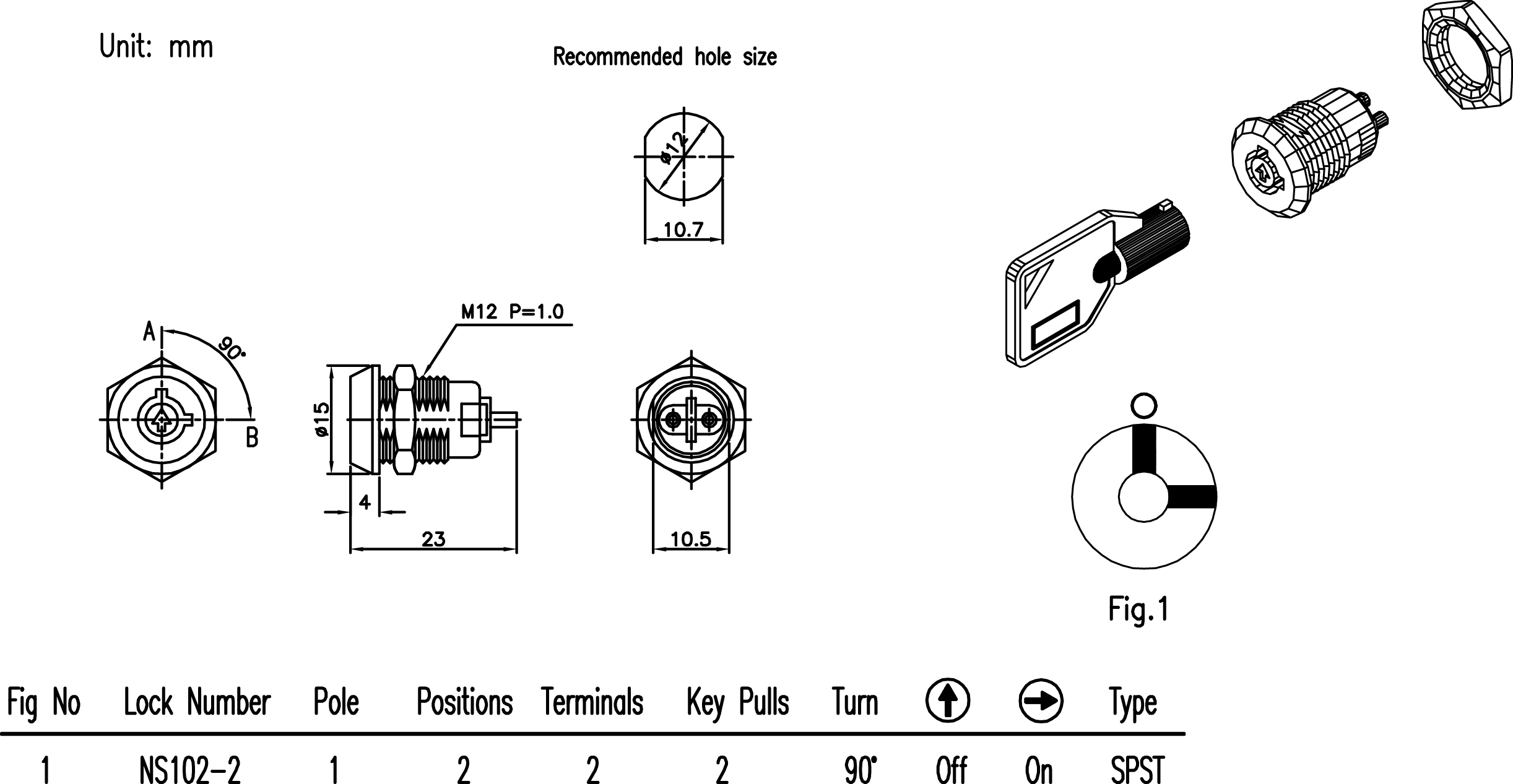 Key Lock Switch