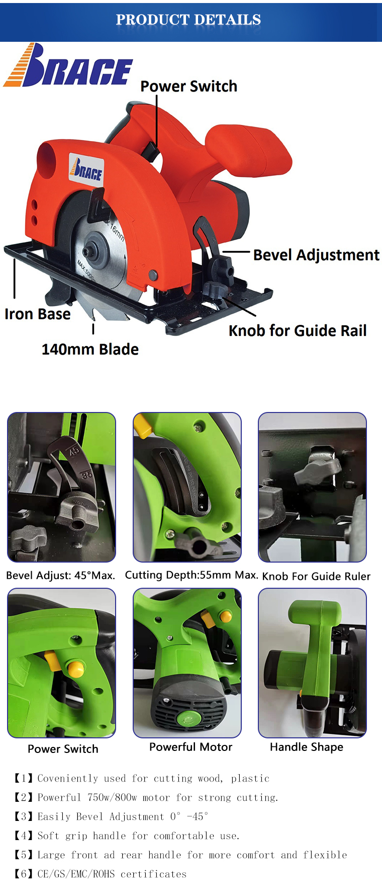 Electric Circular Saw Specification