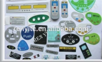 Membrane Switch Panel Keypads labels, adhesive customized labels, waterproof