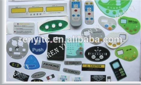 Window display switch nameplate labels, adhesive customized labels