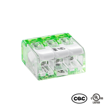 3 Poles Screwless Lever Nut Push Wire Connectors