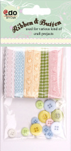 Christmas Craft Accessories with Ribbons and Buttons (LBB01)