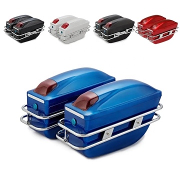 K6 Motorcycles ABS Side Tools Top Box - Travel Motorcycle Side Box with Light for Storage