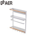 Metal 4 Tier Magnet Towel Holder Punch Free