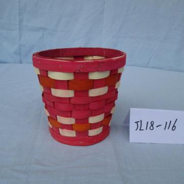 Multi-color Wood Chip Basket