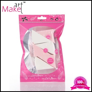 Hydrophilic latex free triangle make up sponge wave sponge wedges