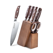 Hot Sale: 8 Pcs Rosewood Kitchen Knife Set with Wood Knife Stand