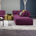 Fabric Upholstered Corner Sleeper Sectional Sofa Set