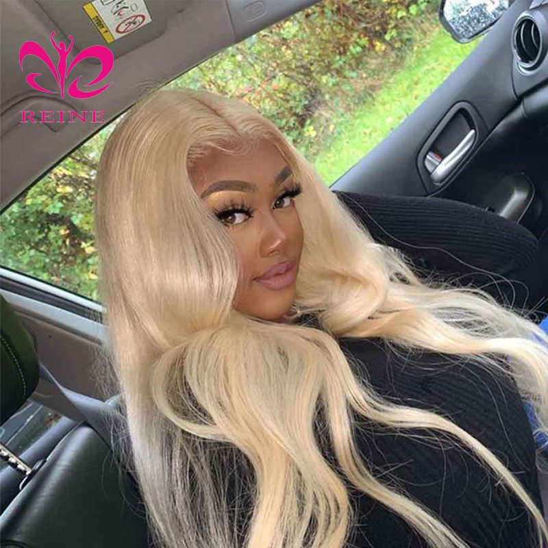 613 Blonde HD Lace Frontal Wigs Glueless Body Wave Pre Plucked Baby Hair 13x4 Lace Front Human Hair Wigs Natural Hairline