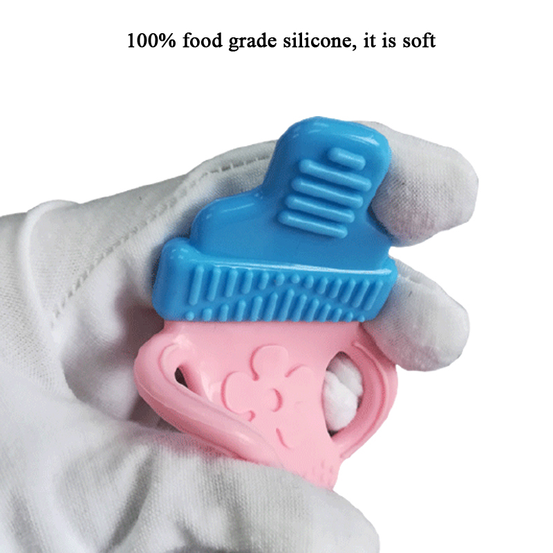 Silicon teether bpa free milk bottle shape baby teethers