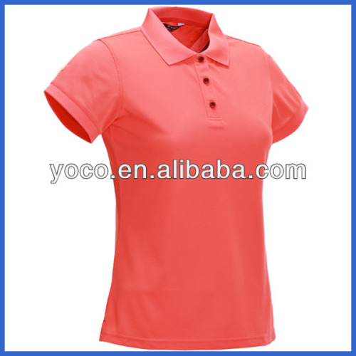 100% polyester UV protection polo shirts for women