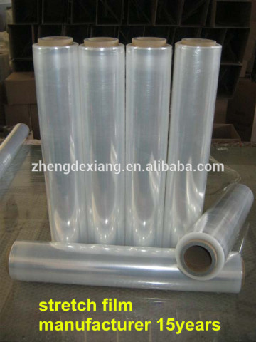 LLDPE plastic pallet stretch wrap film hand use