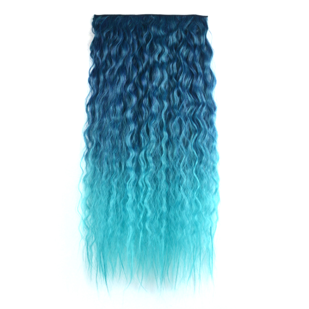 Hot sellhair clip in extension Afro wave clip in hair extension synthetic clip in curly hair extension for black women