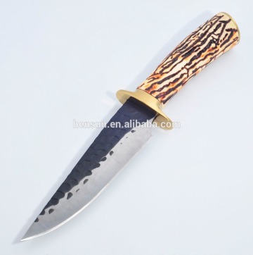 Bowie Knife Hunting Knives with Imitation Bone Handle