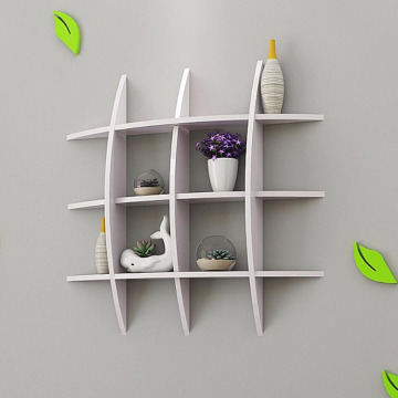 White Wall Shelves Floating Wooden Wall Mount Shelf