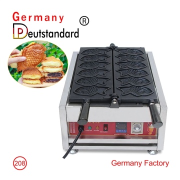 Digital Taiyaki Maschine 6pcs Fisch Waffeleisen