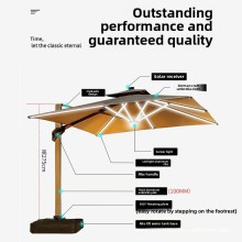 Luxury solar outdoor umbrella