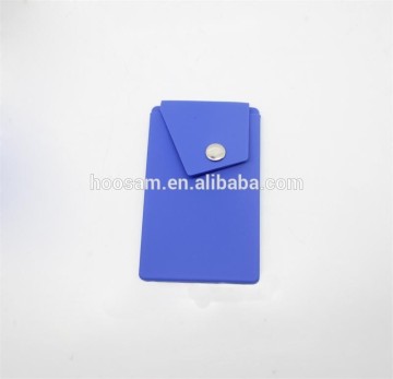Blue bottons silicone credit card phone holder for cellphone
