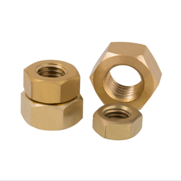 ANSI / ASME B18.2.2 Hex Nuts เหล็กกล้าคาร์บอน 5G ทองเหลือง