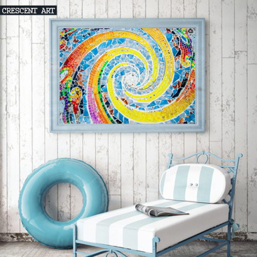 Modern Wall Decor Colorful Spiral Canvas Painting