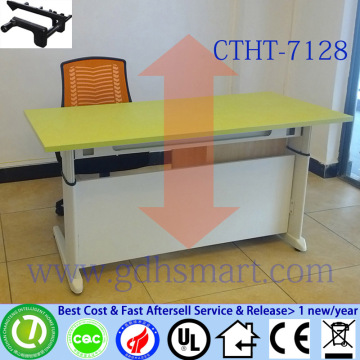 2 height lifting frame manual crank height adjustable table with <35DBA height moving noise