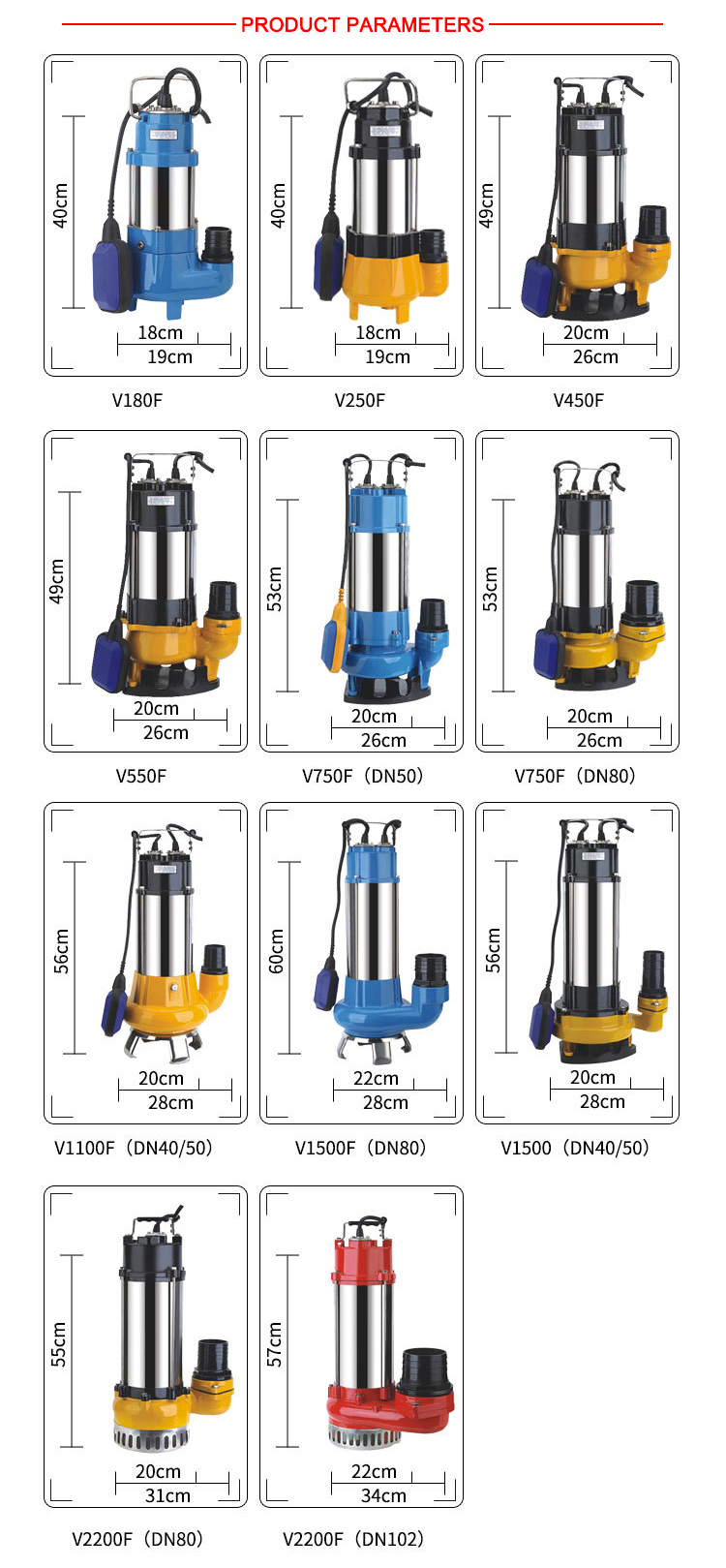 3 HP Electric Motor Clean Water Submersible Pump