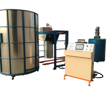 Cylinder type semi-automatic sponge foaming machine