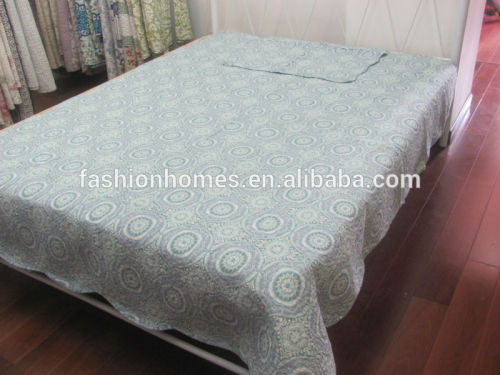 Custom cotton quilted printed quilt/custom printed bedding sets