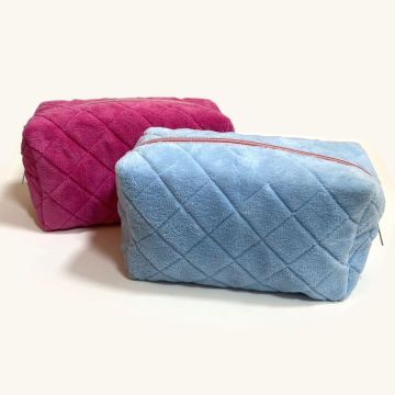 Custom Terry Cloth Cosmetic Bag: Soft Fabric Makeup Bag Towel Cloth Toweling