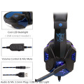 Glühender Stereo-Computer Kabelgebundener Gaming-Headset-Kopfhörer mit Mikrofon Mikrofon-LED-Licht für PC