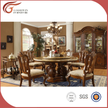 Solid wood oak furniture natural color round dining table A14