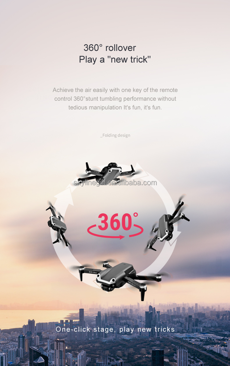 K99 Max Drone 18Mins Flight Time 4k Professional 2.4GHZ WiFi Dual Camera Foldable Quadcopter RC Drone Avoidance Function
