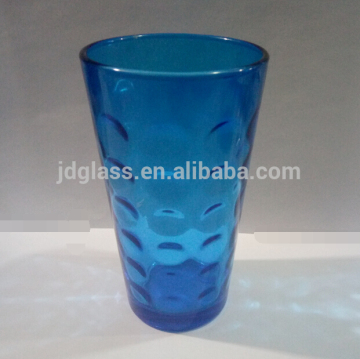 Sprayed Circled Glass Tumbler,drinking glass cup