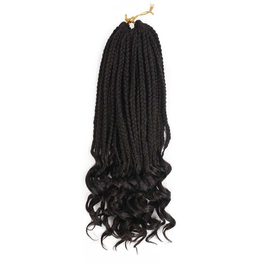 Good Quality Heat Resistant 3D Cubic Twist Extension Box Braids Curly Hair